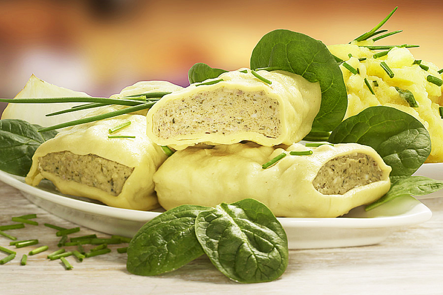 Maultaschen mit Kartoffelsalat