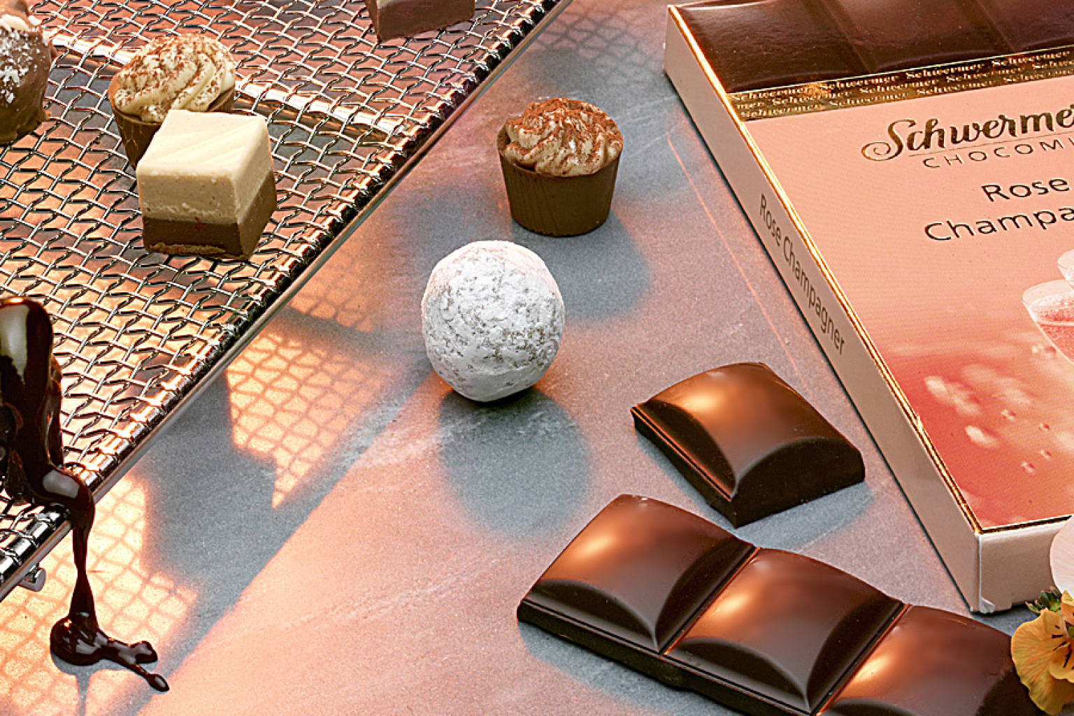 Verschiedene Schokoladenstücke